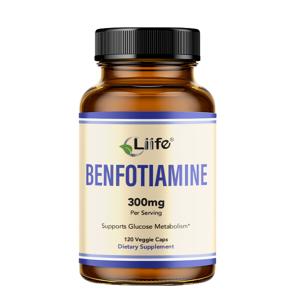 Liife Benfotiamine 300mg Per Serving with Leucine Supports Glucose Metabolism & Overall Health,Fat Soluble Vitamin B1 Supplement -120 Veggie Capsules Liife Benfotiamine 300mg Per Serving with Leucine Supports Glucose Metabolism & Overall Health,Fat Soluble Vitamin B1 Supplement -120 Veggie Capsules