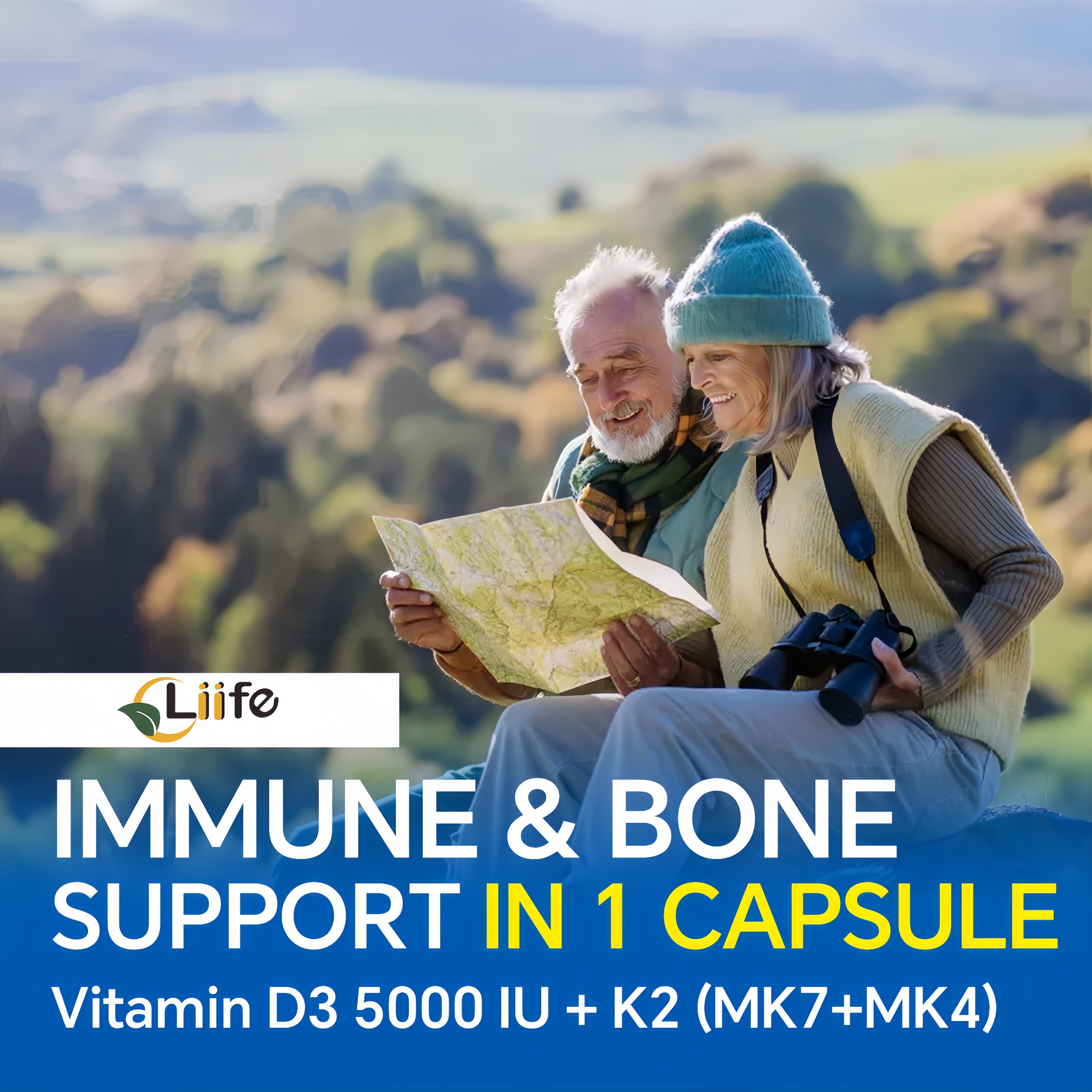 LIIFE 150mg Calcium with Vitamin D3 & K2 (as MK4 & MK7) Coconut Oil Formula, Supports Bone Health, Calcium Absorption & Joint Support, 120 Softgels, 120-Day Supply