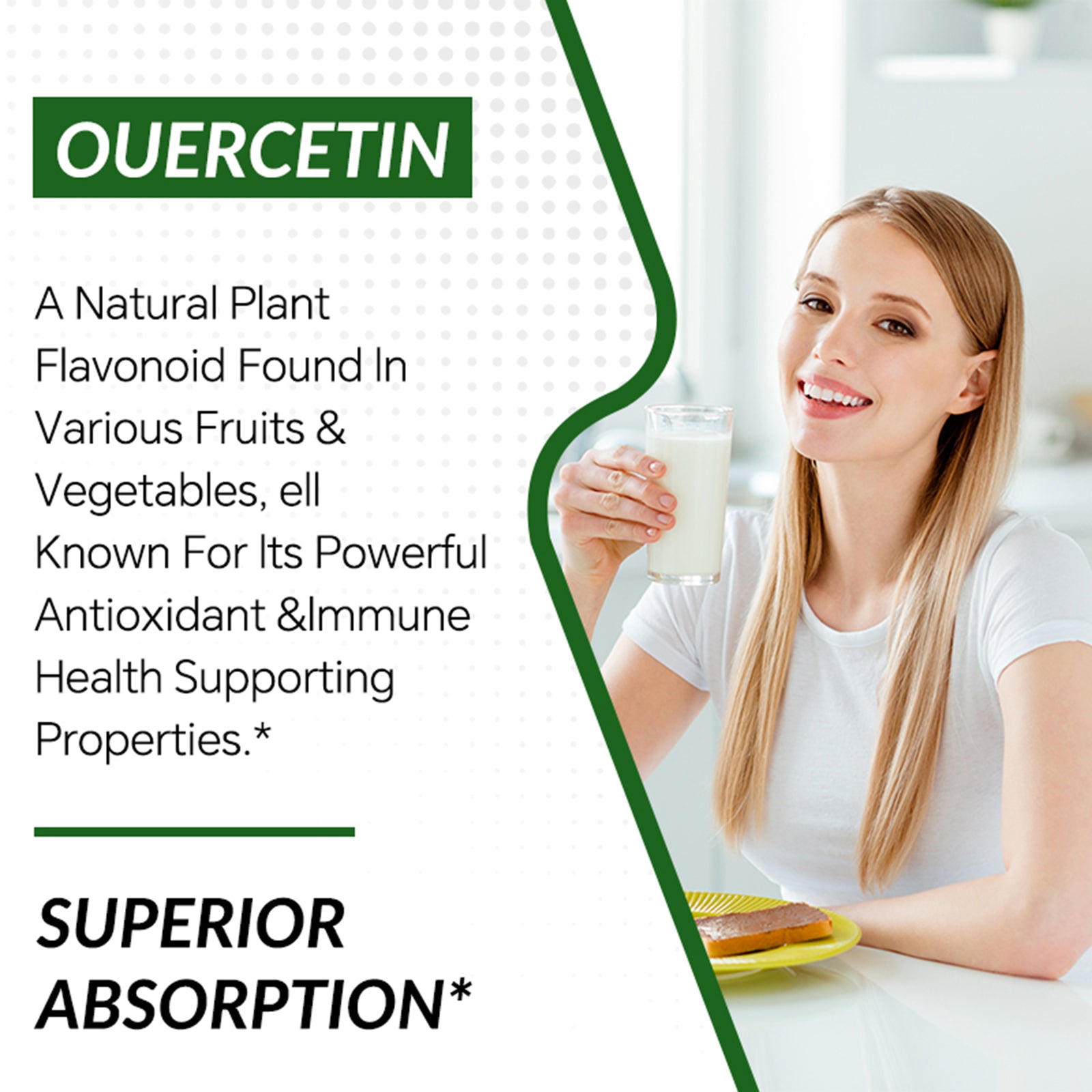 LIIFE Quercetin with Bromelain 600mg, Supports Lung Function, Immune Health & Antioxidant Defense, Non-GMO, Soy-Free, Gluten-Free, 90 Capsules