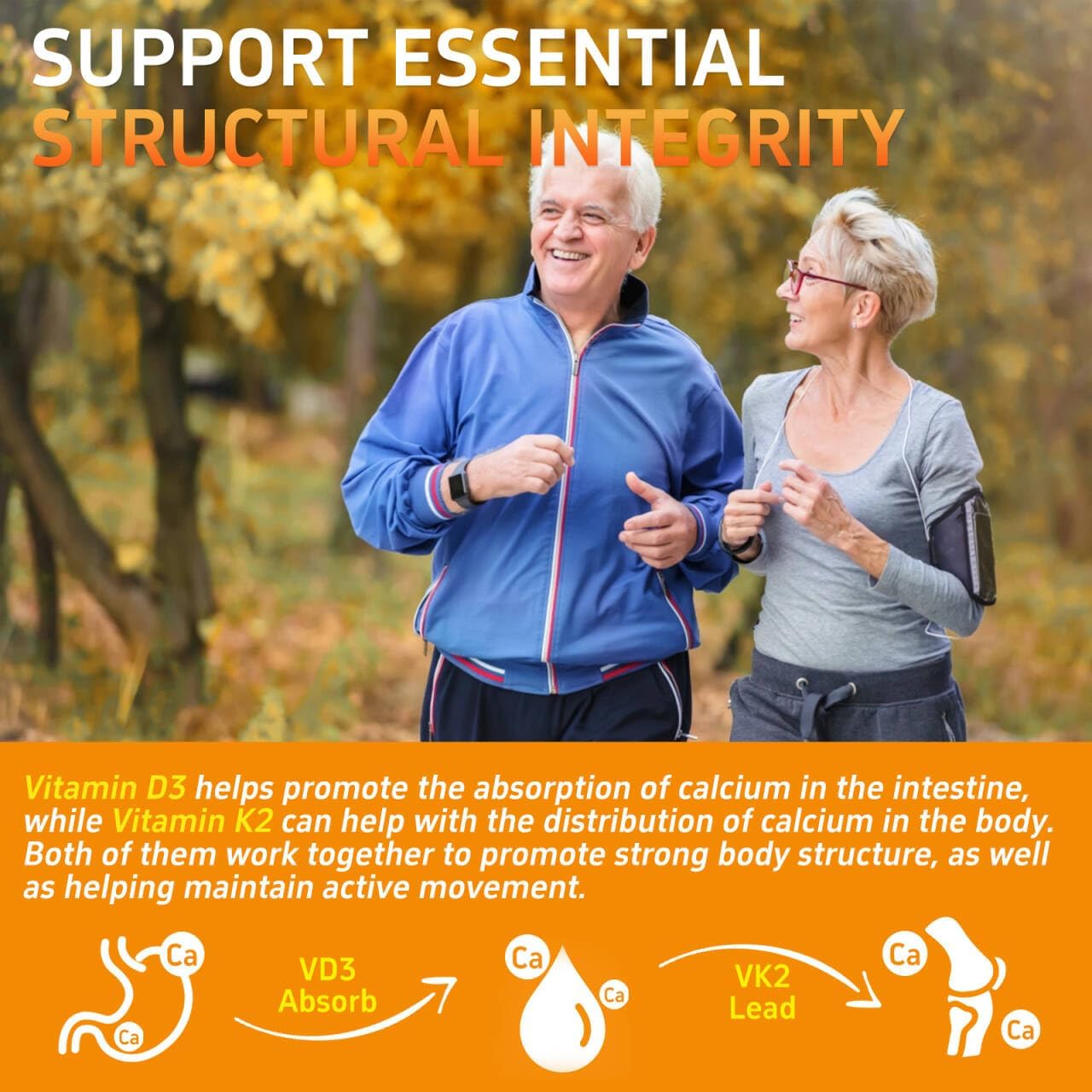 LIIFE Vitamin D3 K2（MK7+MK4） Supplement 5000IU with Organic Extra Virgin Coconut Oil - Supports Calcium Absorption, Bone & Immune Health- Non-GMO 120 Softgels