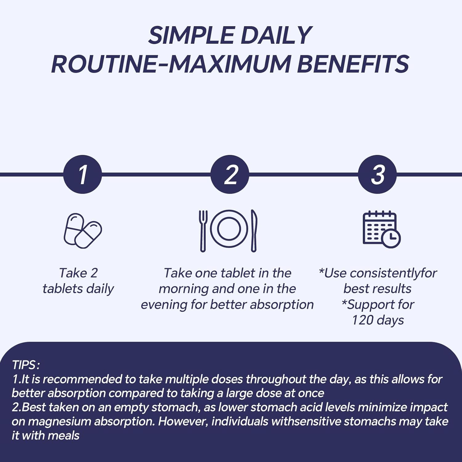 LIIFE Magnesium Glycinate 100mg, Chelated Magnesium with GABA Complex, Supports Restful Sleep, Stress Relief, Bone & Heart Health, High Absorption, 240 Tablets