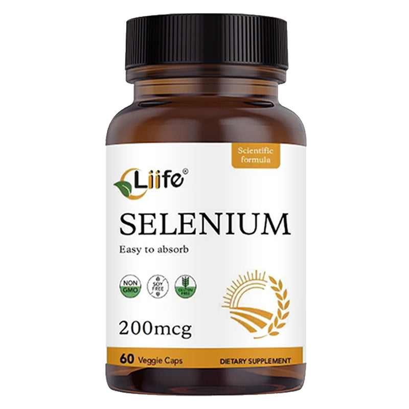 LIIFE Selenium 200 mcg-L-Selenomethionine with Vitamin E & Vitamin B2- Antioxidant for Energy, Heart, & Immune Support