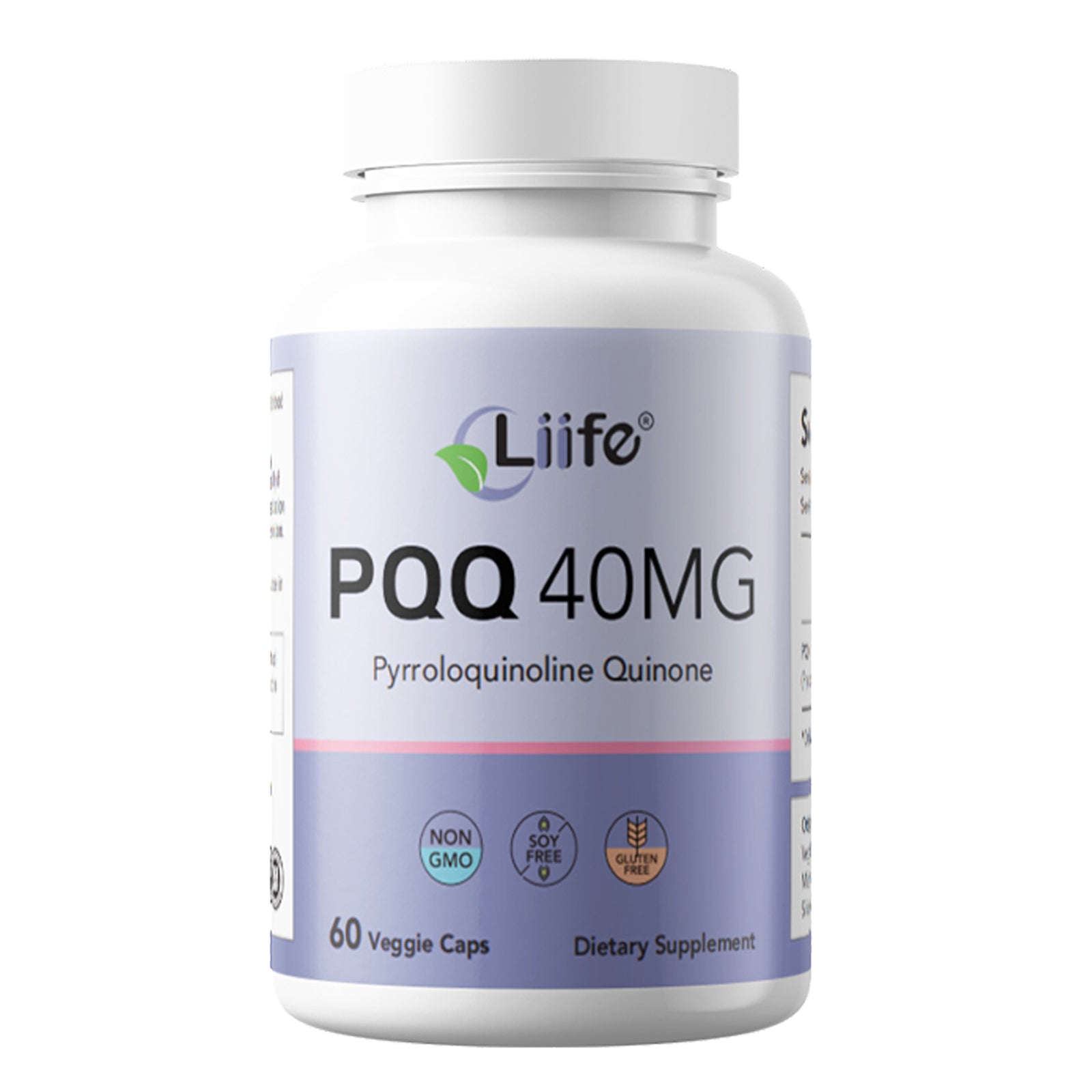 LIIFE High Potency PQQ (30 Servings) – Pyrroloquinoline Quinone as PureQQ for Mitochondrial Support, Cognitive Health & Energy Boost -Non-GMO, Soy-Free, Gluten-Free